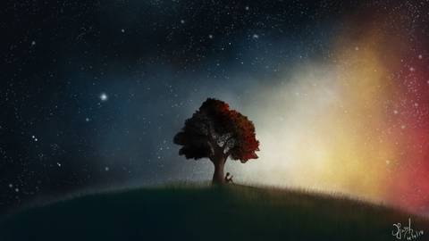 Autumn tree illustration